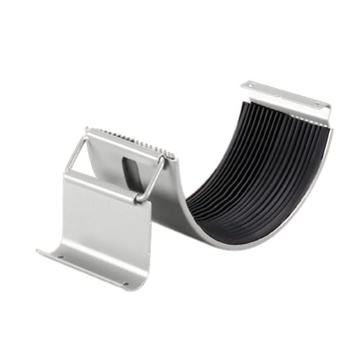 Goot verbindingsstuk met rubber | Staal | Ø 125 mm | 9006 - Zilver-Metallic #1