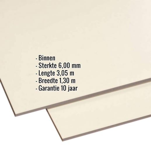HPL plaat | Binnen | 6 mm | Beige | 3,05 x 1,30 m #2