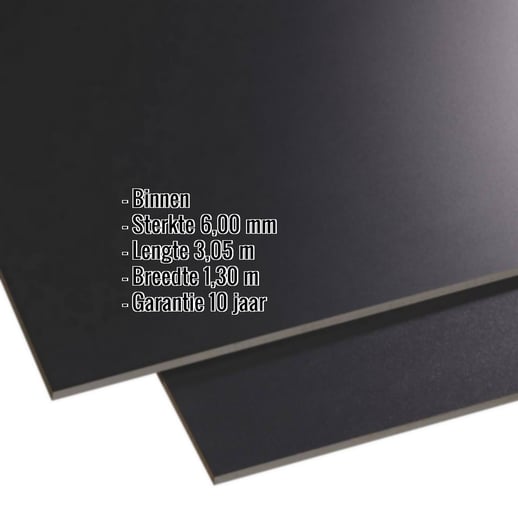 HPL plaat | Binnen | 6 mm | Zwart | 3,05 x 1,30 m #2