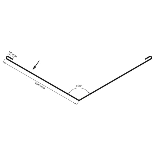 Kilgoot | 19,5 cm x 19,5 cm x 2,00 m | Staal 0,75 mm | 25 µm Polyester | 1015 - Licht ivoorkleurig #3