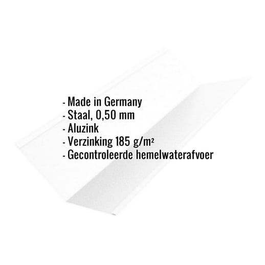 Kilgoot | 195 x 19,5 cm | Staal 0,50 mm | Aluzink | Zilvergrijs #2