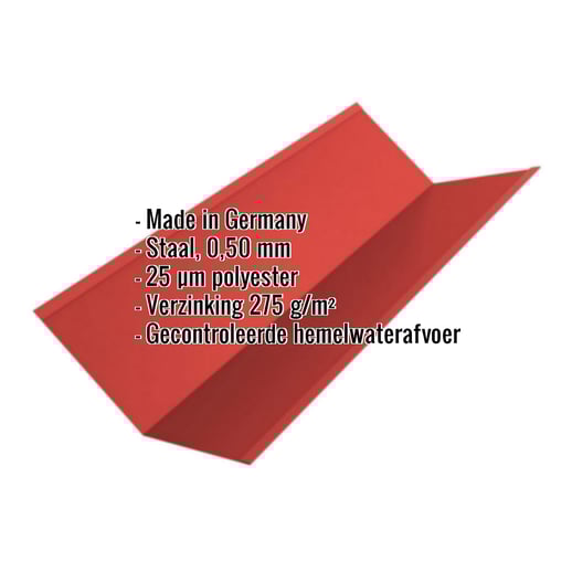 Kilgoot | 195 x 19,5 cm | Staal 0,50 mm | 25 µm Polyester | 3016 - Koraalrood #2