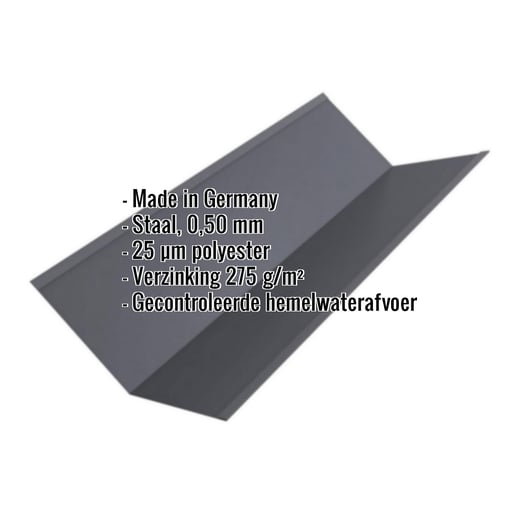 Kilgoot | 195 x 19,5 cm | Staal 0,50 mm | 25 µm Polyester | 7024 - Grafietgrijs #2