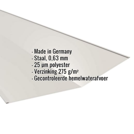 Kilgoot | 49 cm x 49 cm x 2,00 m | Staal 0,63 mm | 25 µm Polyester | 9002 - Grijswit #2