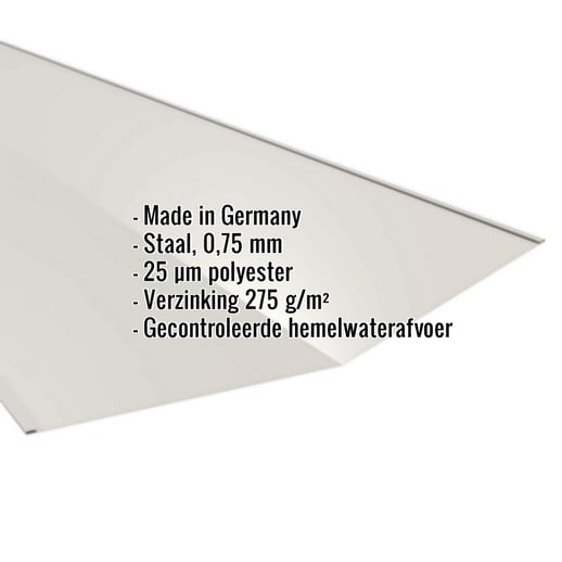 Kilgoot | 49 cm x 49 cm x 2,00 m | Staal 0,75 mm | 25 µm Polyester | 9002 - Grijswit #2