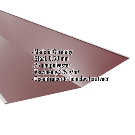 Kilgoot | 490 x 49 cm | Staal 0,50 mm | 25 µm Polyester | 3005 - Wijnrood #2