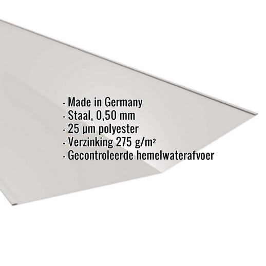 Kilgoot | 490 x 49 cm | Staal 0,50 mm | 25 µm Polyester | 7035 - Lichtgrijs #2