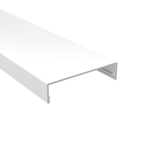 Klemdeksel | Voor DUO profiel | Aluminium | Wit | Lengte 2,00 m #1