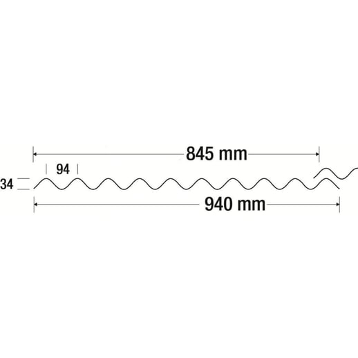 Kunststof profielplaat ReWell | 94/34 | 2,20 mm | Bruin | 2,00 m #8