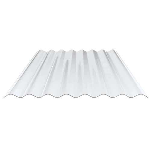 PVC golfplaat | 130/30 | Profiel 8 | 1,40 mm | Helder, licht blauw getint | 2,00 m #1