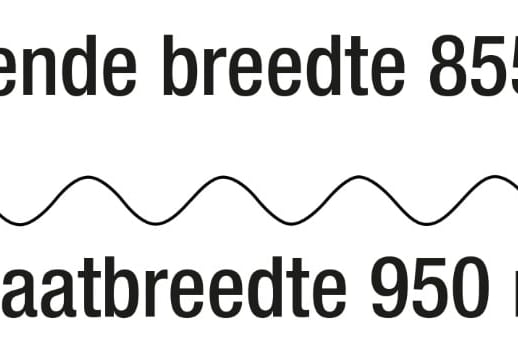 PVC golfplaat | 95/35 | 1,20 mm | Helder, licht blauw getint | 2,00 m #4