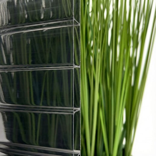 Polycarbonaat kanaalplaat | 16 mm | Breedte 98 cm | Grafiet | Dubbelzijdige UV-bescherming | Extra brede kanalen #3