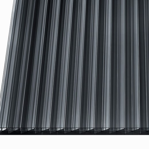 Polycarbonaat kanaalplaat | 16 mm | Breedte 98 cm | Grafiet | X-Structuur | 2,00 m #4