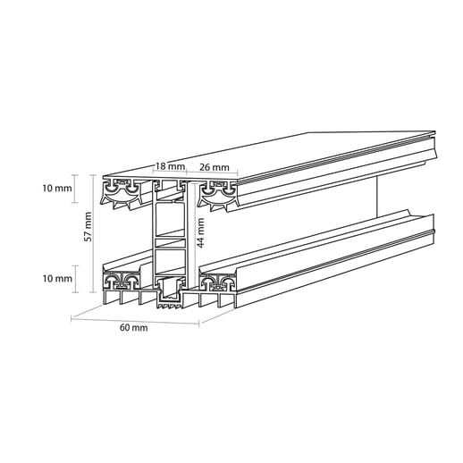 Mendig | Koppelprofiel | 25 mm | Thermo/Thermo | Aluminium | Blank | 4,00 m #3