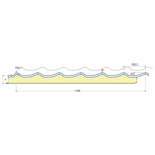 Sandwich Paneel Permapan 40 | Dak | Kern 4 cm | 200 µm HPS | Terracotta | 2,90 m #6