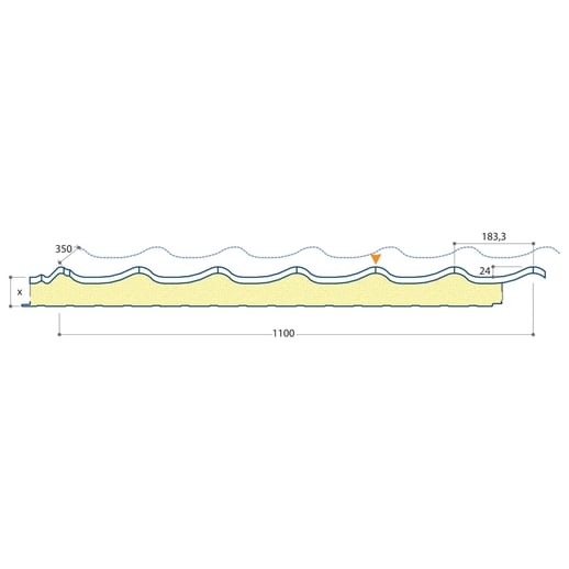 Sandwich Paneel Permapan 40 | Dak | Kern 4 cm | 200 µm HPS | Terracotta | 3,25 m #6