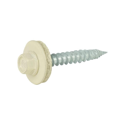 RVS schroeven | Voor montage dal op houten constructie | 6,0 x 40 mm E19 | Licht Ivoorkleurig #1