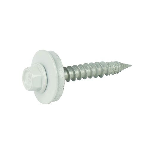 RVS schroeven | Voor montage dal op houten constructie | 6,0 x 40 mm E19 | Grijswit #1