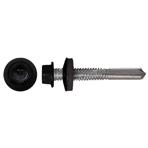 Verzinkte schroeven | Voor montage dal op stalen constructie | 5,5 x 32 mm D14 | Gitzwart #1