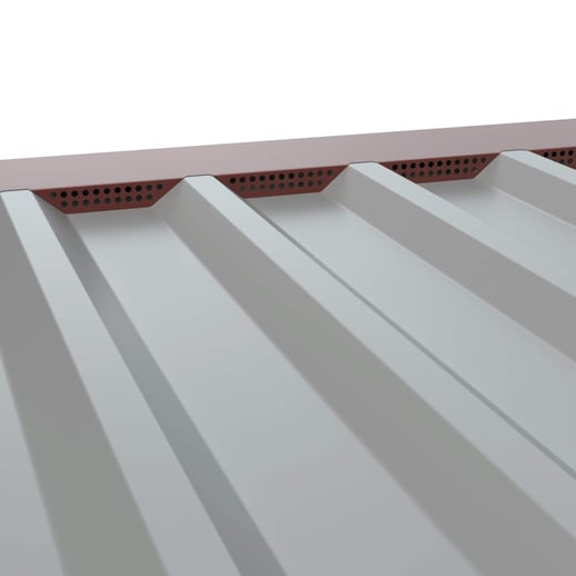 Vulstrook | Getand | Geperforeerd | Profiel 20/1100TR | Voor op de plaat | 8012 - Roodbruin #1