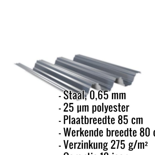 Warmdakplaat TP104 | Dak | Staal 0,65 mm | 25 µm Polyester | 7016 - Antracietgrijs #2