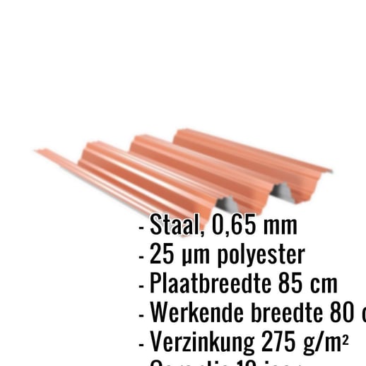 Warmdakplaat TP104 | Dak | Staal 0,65 mm | 25 µm Polyester | 8004 - Koperbruin #2
