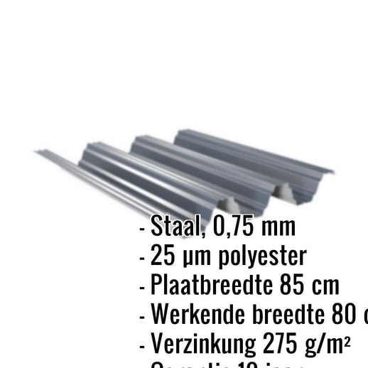 Warmdakplaat TP104 | Dak | Staal 0,75 mm | 25 µm Polyester | 7016 - Antracietgrijs #2