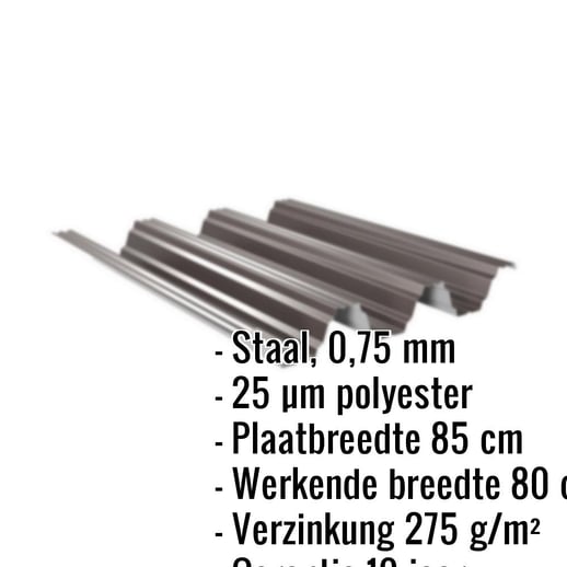 Warmdakplaat TP104 | Dak | Staal 0,75 mm | 25 µm Polyester | 8017 - Chocoladebruin #2