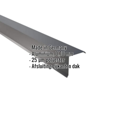 Windveer | 11,5 x 11,5 cm | Aluminium 0,70 mm | 25 µm Polyester | 7016 - Antracietgrijs #2