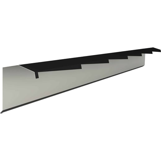 Windveer | 60 x 60 x 140 x 2120 mm | Staal 0,50 mm | 40 µm Grandemat | 9005 - Gitzwart | Links #1