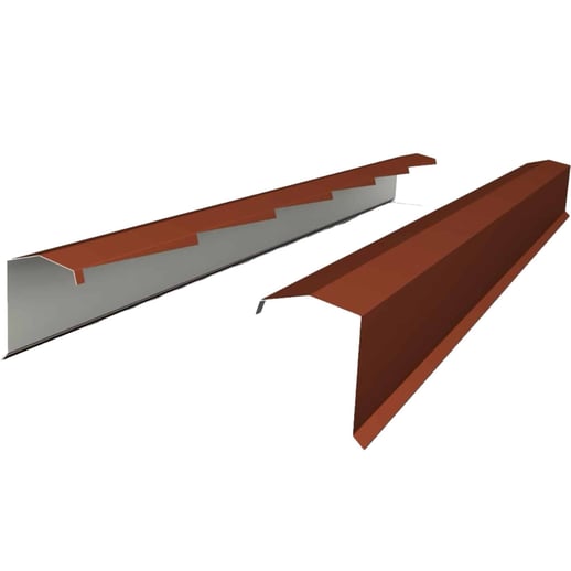 Windveer | 60 x 60 x 140 x 2120 mm | Staal 0,50 mm | 200 µm HPS | Terracotta | Rechts #4