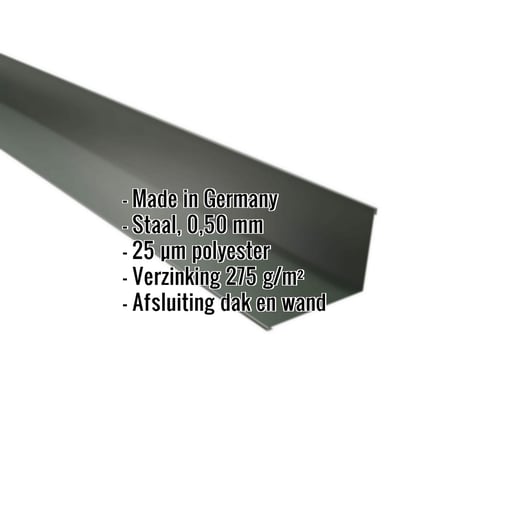 Muuraansluiting | 16 x 11,5 cm | 95° | Staal 0,50 mm | 25 µm Polyester | 6020 - Chroomoxydegroen #2