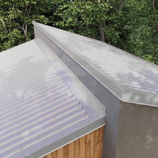 Muuraansluiting | 16 x 11,5 cm | 95° | Staal 0,50 mm | 25 µm Polyester | 9006 - Zilver-Metallic #5