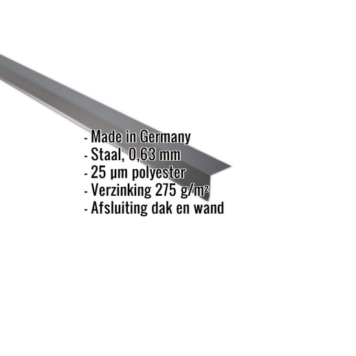 Muuraansluiting | 16 x 11,5 cm | 95° | Staal 0,63 mm | 25 µm Polyester | 7016 - Antracietgrijs #2