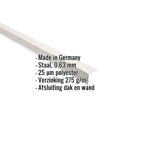 Muuraansluiting | 16 x 11,5 cm | 95° | Staal 0,63 mm | 25 µm Polyester | 9010 - Zuiverwit #2