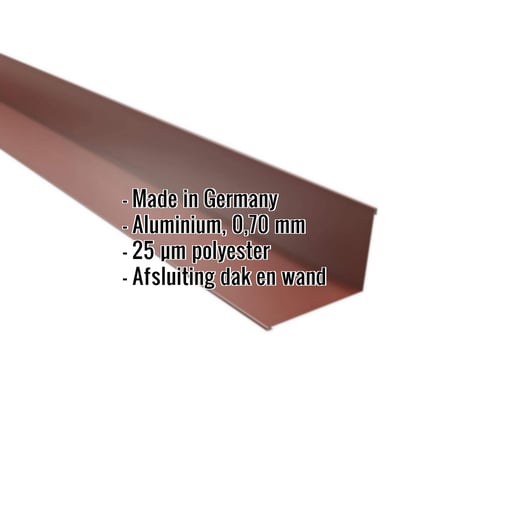 Muuraansluiting | 16 x 11,5 cm | 95° | Aluminium 0,70 mm | 25 µm Polyester | 8012 - Roodbruin #2