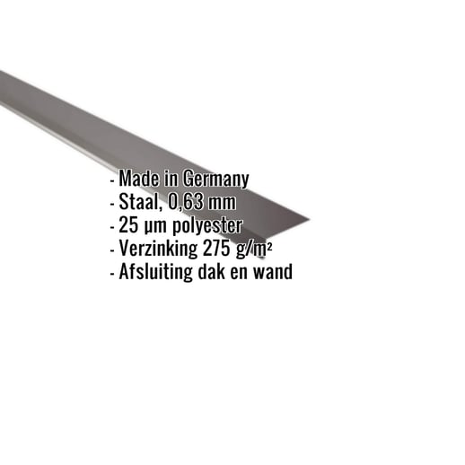 Muuraansluiting | 22 x 15 cm | 95° | Staal 0,63 mm | 25 µm Polyester | 8017 - Chocoladebruin #2