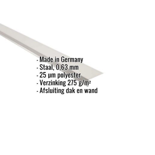 Muuraansluiting | 22 x 15 cm | 95° | Staal 0,63 mm | 25 µm Polyester | 9002 - Grijswit #2