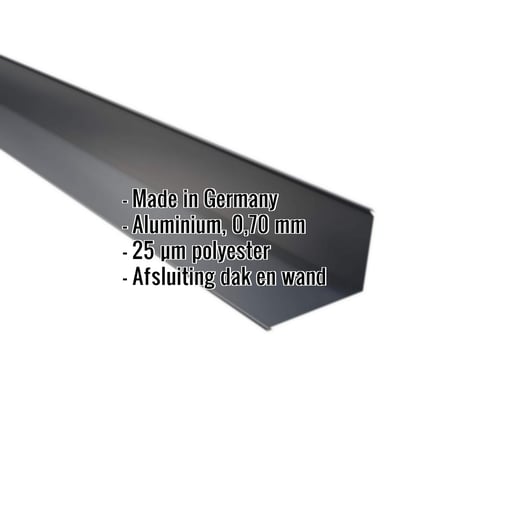 Muuraansluiting | 22 x 15 cm | 95° | Aluminium 0,70 mm | 25 µm Polyester | 7016 - Antracietgrijs #2