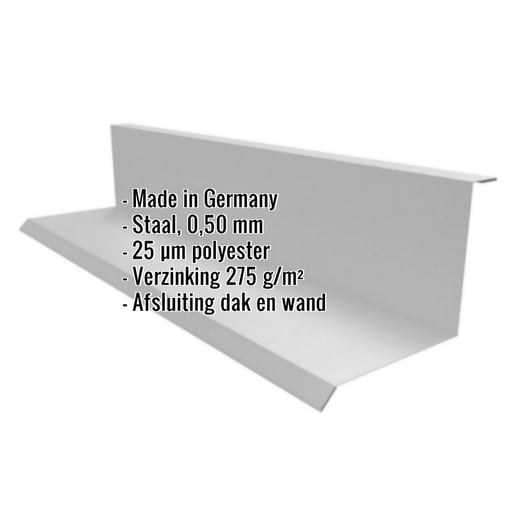 Muuraansluiting | Typ 1 | 10 cm x 11 cm x 2,00 m | 90° | Staal 0,50 mm | 25 µm Polyester | 9007 - Grijs aluminiumkleurig #2