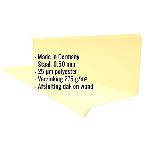 Muuraansluiting | Typ 3 | 10 cm x 11 cm x 2,00 m | 90° | Staal 0,50 mm | 25 µm Polyester | 1015 - Licht ivoorkleurig #2
