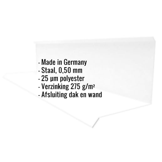 Muuraansluiting | Typ 3 | 10 cm x 11 cm x 2,00 m | 90° | Staal 0,50 mm | 25 µm Polyester | 7035 - Lichtgrijs #2