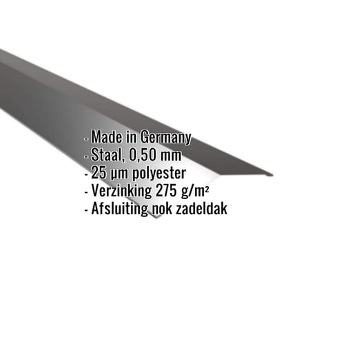 Nokstuk vlak | 14,5 x 14,5 cm | 150° | Staal 0,50 mm | 25 µm Polyester | 9005 - Gitzwart #2