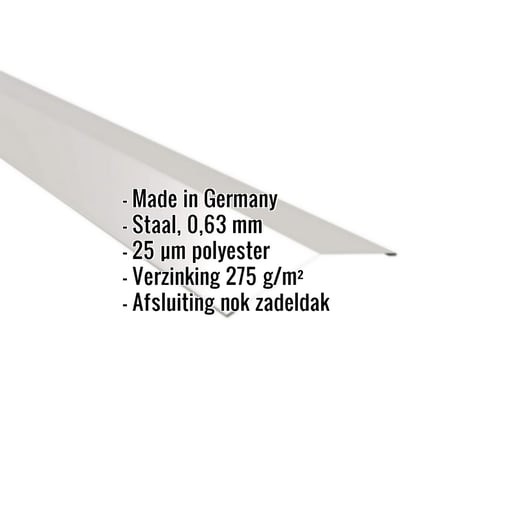 Nokstuk vlak | 14,5 x 14,5 cm | 150° | Staal 0,63 mm | 25 µm Polyester | 9006 - Zilver-Metallic #2