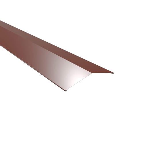 Nokstuk vlak | 14,5 x 14,5 cm | 150° | Staal 0,75 mm | 25 µm Polyester | 8012 - Roodbruin #1