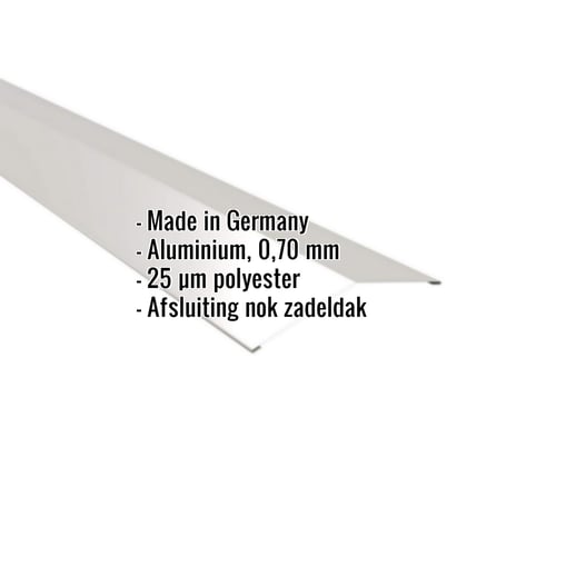 Nokstuk vlak | 14,5 x 14,5 cm | 150° | Aluminium 0,70 mm | 25 µm Polyester | 9006 - Zilver-Metallic #2