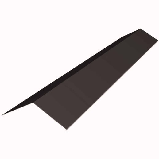 Nokstuk vlak | 180 x 180 x 2100 mm | 120° | Staal 0,50 mm | 25 µm Polyester | 8019 - Grijsbruin #1