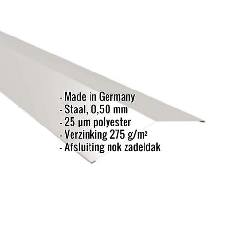 Nokstuk vlak | 19,8 x 19,8 cm | 150° | Staal 0,50 mm | 25 µm Polyester | 7035 - Lichtgrijs #2