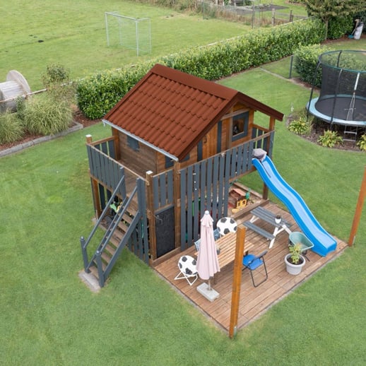 Nokstuk vlak | 19,8 x 19,8 cm | 150° | Staal 0,50 mm | 25 µm Polyester | 8004 - Koperbruin #5