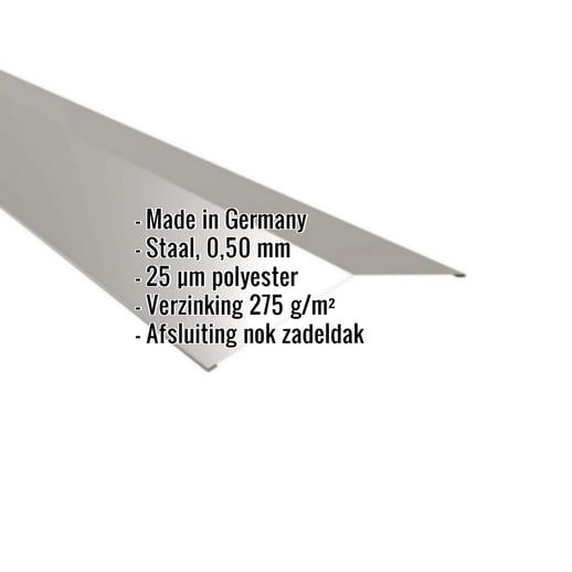 Nokstuk vlak | 19,8 x 19,8 cm | 150° | Staal 0,50 mm | 25 µm Polyester | 9007 - Grijs aluminiumkleurig #2